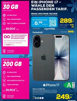 Euronics Apple iPhone 17 (256 GB) + MagentaMobil S 30 GB Angebot