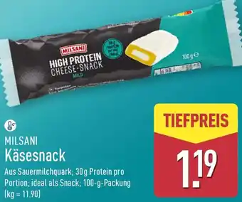 Aldi Nord MILSANI Käsesnack Angebot