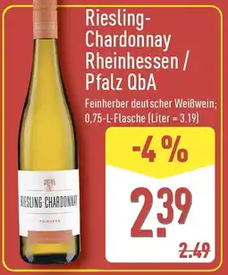 Aldi Nord Riesling Chardonnay Rheinhessen / Pfalz QbA Angebot