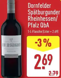 Aldi Nord Dornfelder Spätburgunder Rheinhessen/ Pfalz QbA Angebot