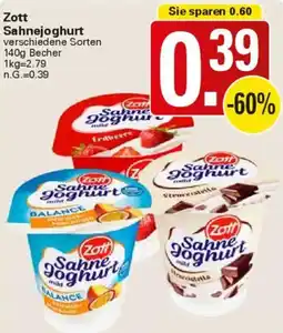 WEZ Zott Sahnejoghurt Angebot