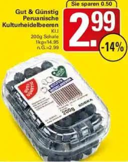 WEZ Gut & Günstig Peruanische Kulturheidelbeeren Angebot