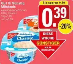 WEZ Gut & Günstig Milchreis Angebot