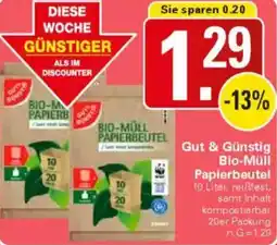 WEZ Gut & Günstig Bio-Müll Papierbeutel Angebot