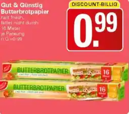 WEZ Gut & Günstig Butterbrotpapier Angebot