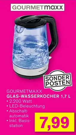 KODi GOURMETmaxx GLAS-WASSERKOCHER 1,7 L Angebot