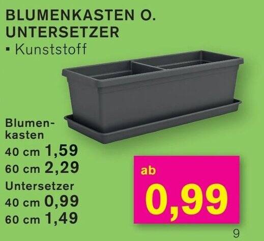 BLUMENKASTEN O. UNTERSETZER Angebot bei KODi