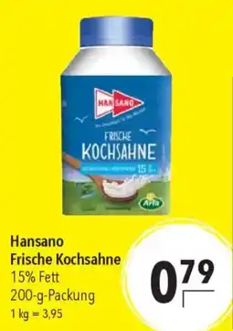 CITTI Markt Hansano Frische Kochsahne Angebot