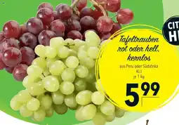CITTI Markt Tafeltrauben rot oder hell. kernlos Angebot