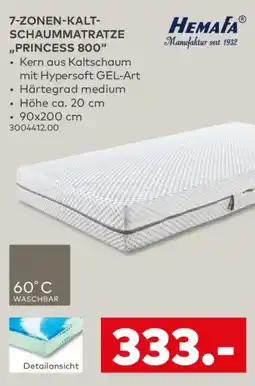 porta HEMAFA 7-zonen-kalt- schaummatratze ,,princess 800" Angebot