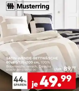 porta Musterring SATIN-WENDE-BETTWÄSCHE 80x80/135x200 cm, Angebot