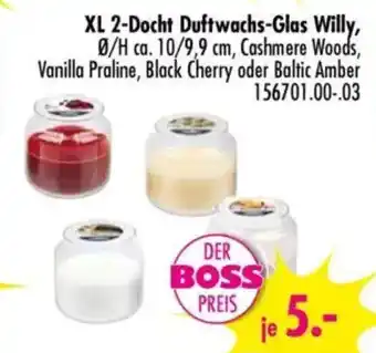 Möbel Boss XL 2-Docht Duftwachs-Glas Willy Angebot