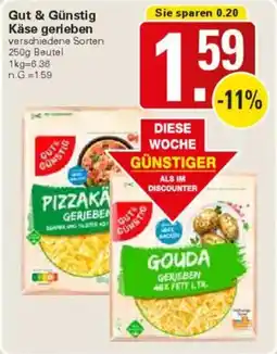 WEZ Gut & Günstig Käse gerieben Angebot