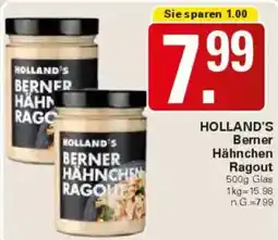 WEZ HOLLAND'S Berner Hähnchen Ragout Angebot