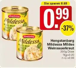 WEZ Hengstenberg Mildessa Mildes Weinsauerkraut Angebot