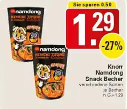 WEZ Knorr Namdong Snack Becher Angebot