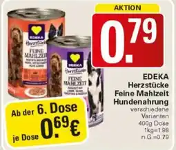 WEZ EDEKA Herzstücke Feine Mahlzeit Hundenahrung Angebot