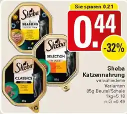 WEZ Sheba Katzennahrung Angebot