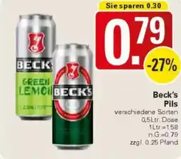 WEZ Beck's Pils Angebot