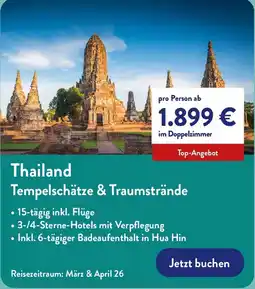 Aldi Nord Thailand Tempelschätze & Traumstrände Angebot