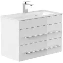 Netto Marken-Discount Badmöbel Portus 700 SlimLine weiss hochglanz Angebot