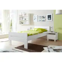 Netto Marken-Discount TiCAA Einzelbett Bert Kiefer Weiß Angebot