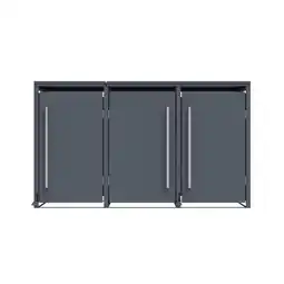 Netto Marken-Discount Westmann Mülltonnenbox Pedura 3 3x 240L mit Fußpedal Anthrazit 80x199x116cm Angebot