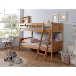 Netto Marken-Discount TiCAA Etagenbett Erni Country Buche Natur Angebot