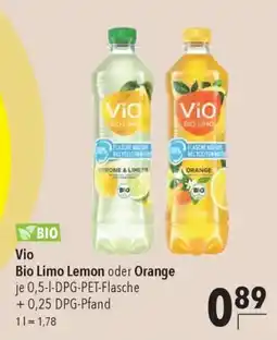 CITTI Markt Vio Bio Limo Lemon oder Orange Angebot