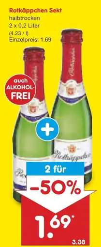 Netto Marken-Discount Rotkäppchen sekt halbtrocken Angebot