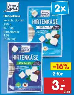 Netto Marken-Discount Gutes land hirtenkäse Angebot
