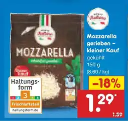 Netto Marken-Discount Mozzarella gerieben – kleiner kauf Angebot