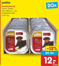 Netto Marken-Discount Pablo hundenahrung Angebot