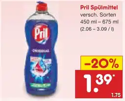 Netto Marken-Discount Pril spülmittel Angebot