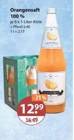 V Markt Orangensaft 100 % Angebot