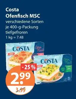 V Markt Costa ofenfisch msc Angebot