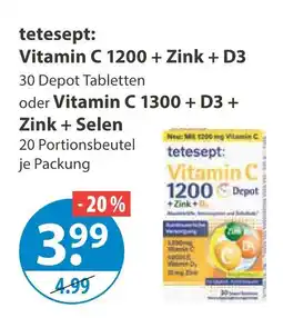 V Markt Tetesept vitamin c 1200 + zink + d3 Angebot