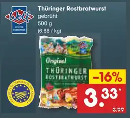 Netto Marken-Discount Wolf thüringer rostbratwurst Angebot