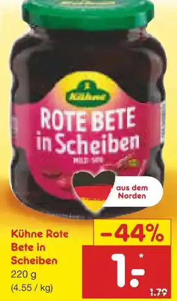 Netto Marken-Discount Kühne rote bete in scheiben Angebot