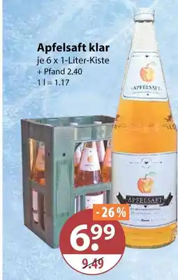 V Markt Apfelsaft klar Angebot
