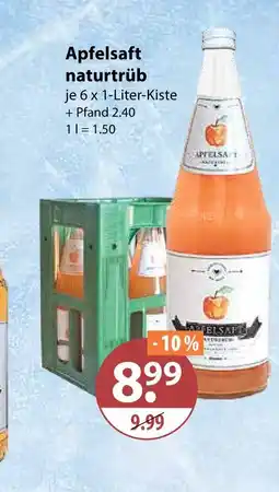 V Markt Apfelsaft naturtrüb Angebot