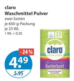 V Markt Claro waschmittel pulver Angebot