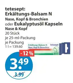 V Markt Tetesept erkältungs-balsam n nase, kopf & bronchien Angebot