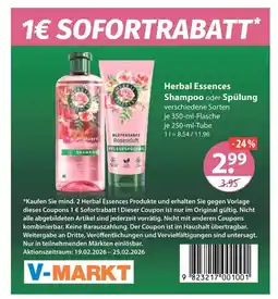 V Markt Herbal essences shampoo oder spülung Angebot