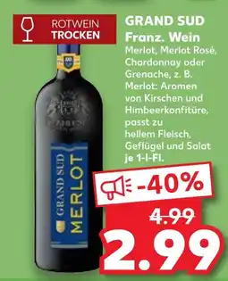 Kaufland Grand sud merlot Angebot