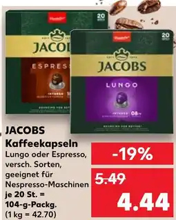 Kaufland Jacobs kaffeekapseln lungo Angebot