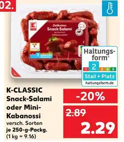 Kaufland K-classic snack-salami Angebot