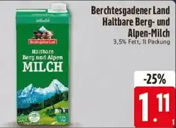 E-Center Berchtesgadener Land Haltbare Berg- und Alpen-Milch Angebot