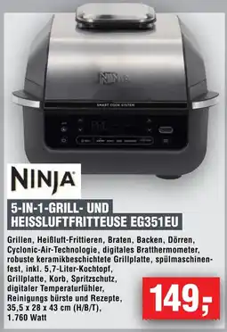 Handelshof Ninja 5-in-1 Grill- und Heissluftfritteuse EG351EU Angebot