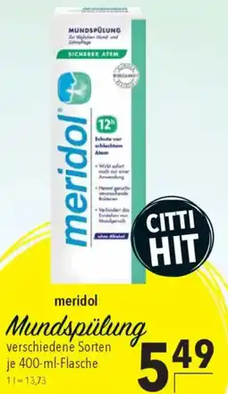 CITTI Markt meridol Mundspülung Angebot